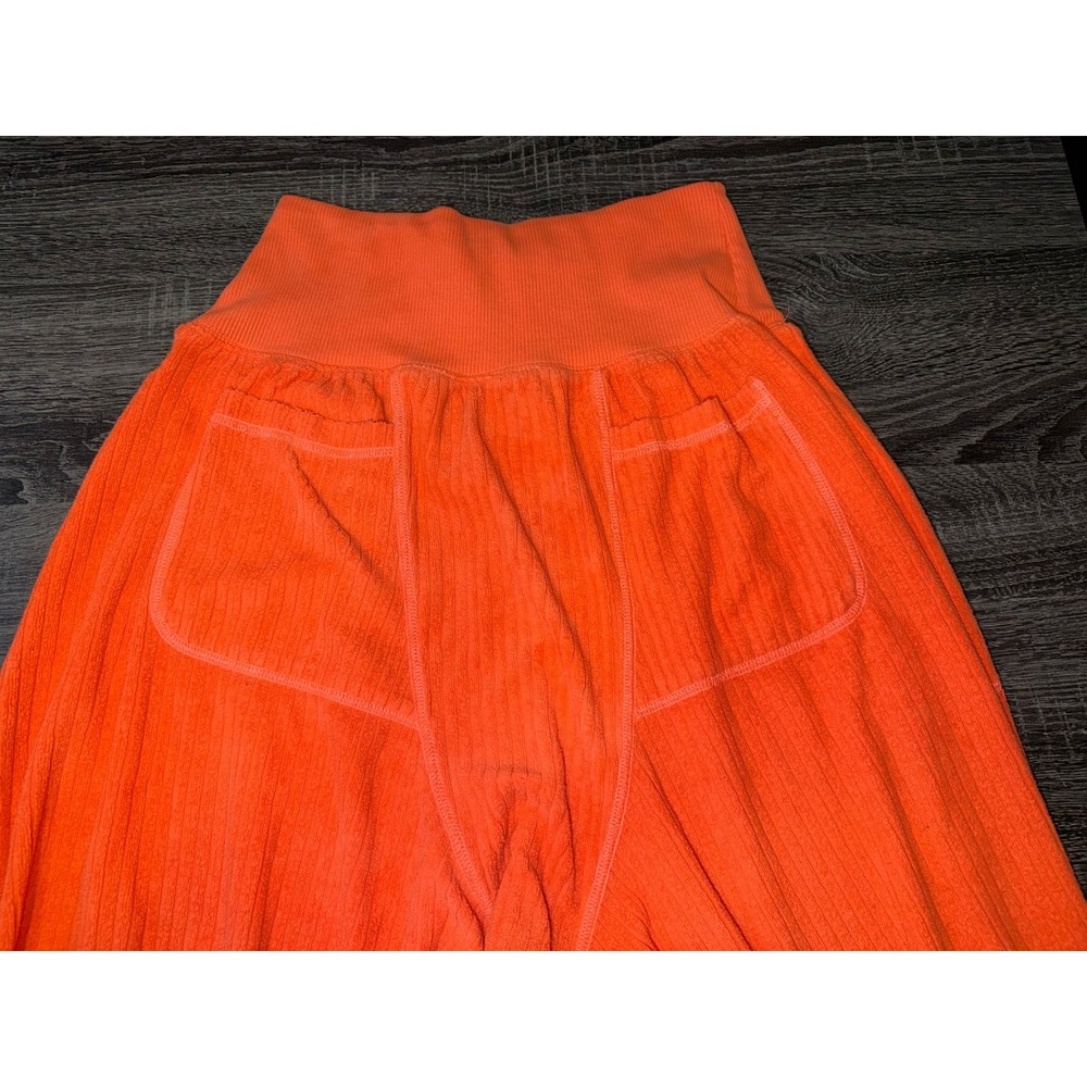 Free People FP Movement Harem Pants Ribbed Knit Orangey Boho Athleisure Size M - Picture 7 of 10